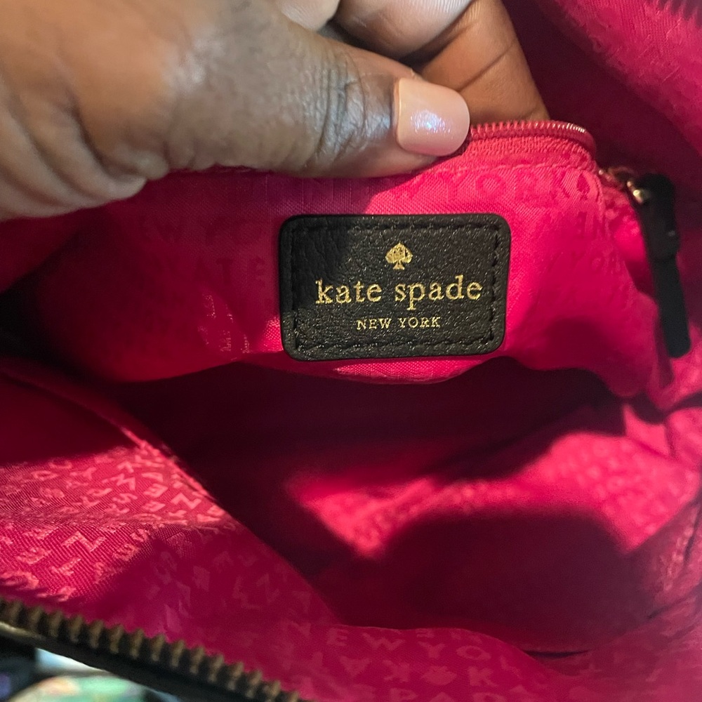 Kate Spade New York Black Pebbled 100% Cow Leather Hobo Shoulder Bag Old Money - Picture 6 of 15